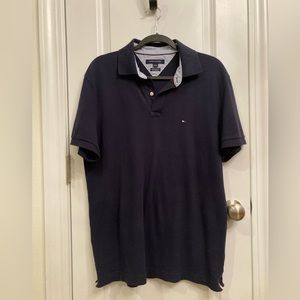Tommy Hilfiger Navy Cotton Polo Shirt Sz Large